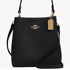 Coach black leather bucket bag EUC Small Town Bucket Bag